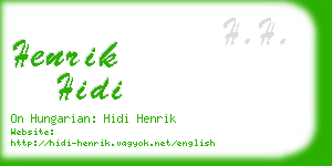 henrik hidi business card